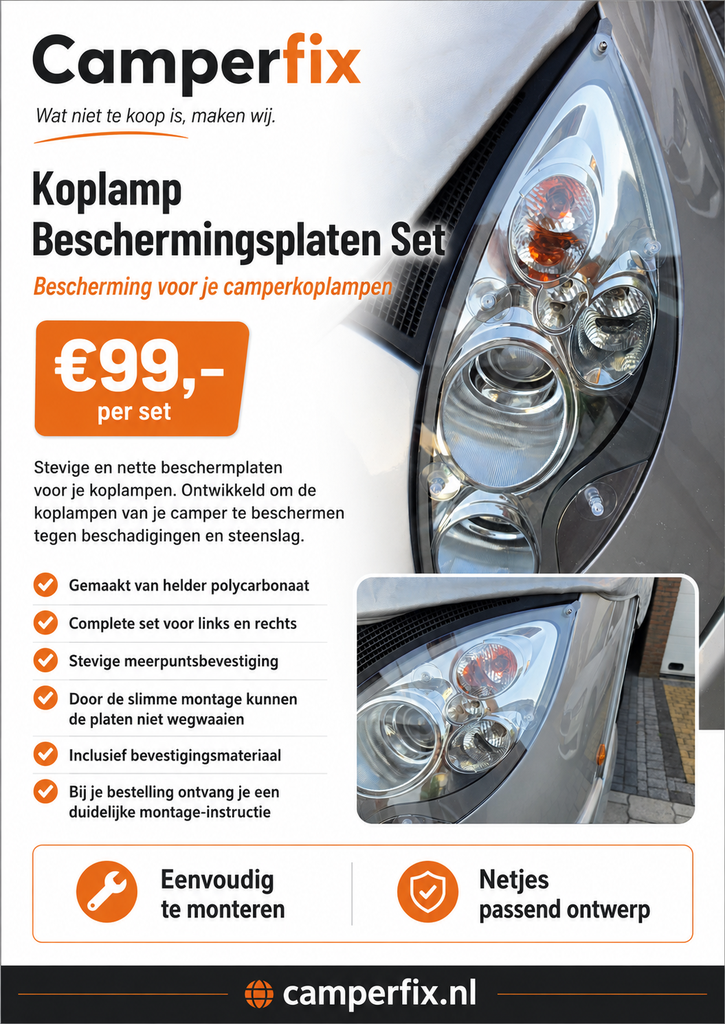 Hymer headlight protection shields